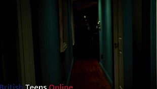 A curious girl next door slips a dildo deep in the forest for solo pleasure