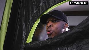 dirty lesbian babes take bbc anal doggystyle in tent horny roommate ffm cum!