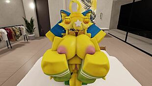 me and my furry noob girlfriend with big tits ride huge cocks anal style in our roblox house