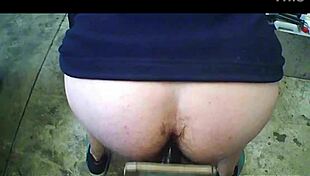 Mini dildo stuffed all the way up that tight ass