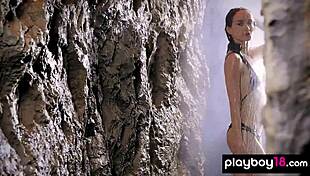 Steamy Ukrainian Vi Shy Strips Bare Revealing Her Dripping Wet Pussy Closeup