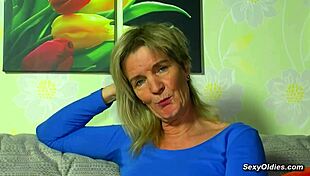 german granny fingers her wet pussy through sexy lingerie to orgasm