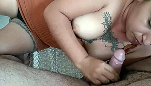 my mexican puta sucking hubby's fat cock