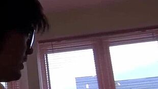 busty uk bimbo kneels eagerly to slurp nerd's throbbing schlong in casting session