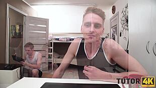 Tutor4k guy spies on russian milf teacher then fucks her hard 📹💦