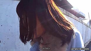 japanese brunette haruka miura fingers pussy while sex toy buzzes her to orgasm