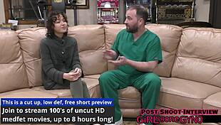 Doctor Sounds Brooklyn Rossi's Shaved Urethra Close-Up in Tampa Clinic