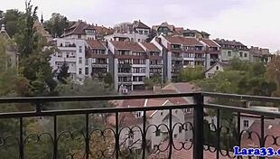 British Milf Sucks Cock Deep in Stocking Trio