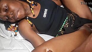 Hey babe, watch this muscular ebony bodybuilder shake her fat ass in bedroom domination this morning