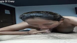 damn this mature Venezuelan wife gives sloppy deepthroat gagging on my cock