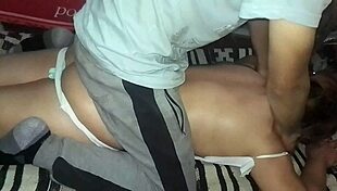 oiled sensual massage on latina amateur couple turns erotic with groping oral and steamy fucking