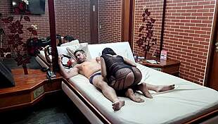 behind the scenes myllena rios plays slut wife fucking hubby's friends while he films her double penetration