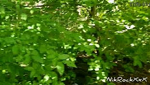 Evelina Darling flashes tits public then deepthroats cock in danger zones!