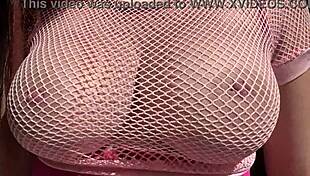italian milf artemisia loves her big natural tits bouncing in a steamy outdoor session