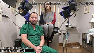 Doctor blasts kalani luana's stomach with cum after choking deepthroat!