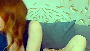 Sexy Redhead Wandy Hill Teases Seductively Typing in Lingerie