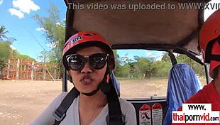 dude licks and fucks amateur thai teen's fresh petite pussy savoring every tight thrust