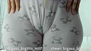 Colombian BBW spreads big clit pussy lips cameltoe close