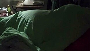 voyeur watches chubby mexican milf in bed with horny old man