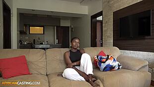 Innocent Ebony Teen Raw Fucked Casting Pound!