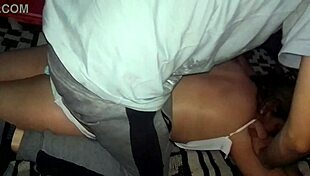 oiled sensual massage on latina amateur couple turns erotic with groping oral and steamy fucking