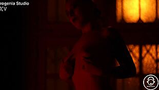 Goth emo teen strips pierced nipples in ripped clothes world