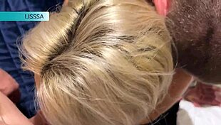 Missspisss spreads for friend's big cock doggy closeup