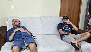 Blindfolded wife prank! Friend fucks her while hubby swaps places