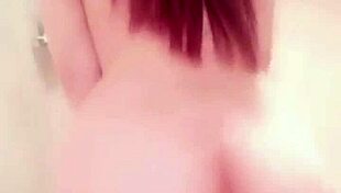 asian model teases ass during steamy shower session