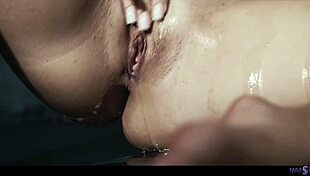 lesbian sluts taken by sex demon squirting hard in rough girl action