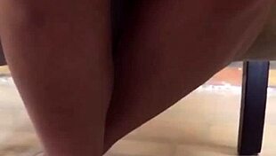 delicious upskirt skirt reveals no panties tease