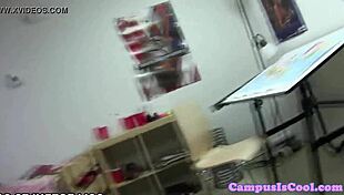 Busty babe gets jizz blasting all over her huge tits!