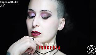 Goth emo teen strips pierced nipples in ripped clothes world