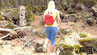 curvy tourist fucked hard in forest she'll never forget