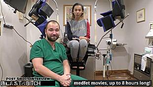 Doctor blasts kalani luana's stomach with cum after choking deepthroat!