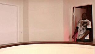 Decollecter bounces her big black tits reverse cowgirl while riding monster cock doggystyle then gaping anal cumshot