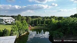 overwhelmed by lust as hot redhead and blonde share rocco's massive cock