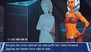 orange trainer gropes dancing boobs teasingly