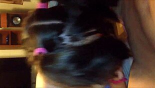 i couldnt resist givin this beautiful blue-eyed teen amateur the sloppiest blowjob ever