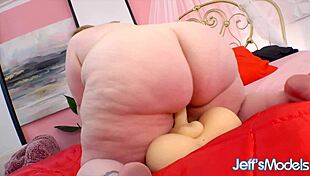 plump asstyn martin rides dildo for big tit pleasure 😍💦