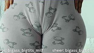 Colombian BBW spreads big clit pussy lips cameltoe close