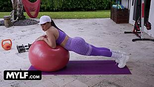 Yoga Instructor Sandy Love Takes Big Hard Fat Cock Deep in Tight Pussy Workout