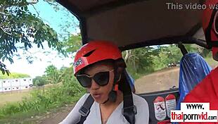 dude licks and fucks amateur thai teen's fresh petite pussy savoring every tight thrust