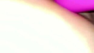 Ella loves anal vibrator deep in her tight ass close up