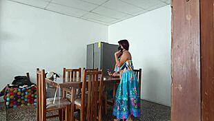 Sinful Latina Maid Spreads Pretty Pussy for Daddy Domination