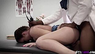Ebony Doctor Tyler Knight Exploits Teen Patient Maddy O'reilly in Anal Sex Exam