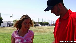 sexy golfer girl on knees for dick, ready?
