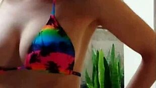 Bikini Tanga Shows Off That Juicy Latina Ass!