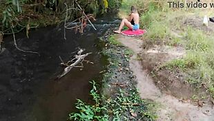 whoa, stranger at waterfall turns into hot public fuck session 💦🌊