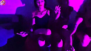 These 4 little latina sluts smoke, strip, kiss and worship pretty feet barefoot